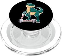 Trottinette T-Rex sur Une Trottinette Dinosaure PopSockets PopGrip pour MagSafe