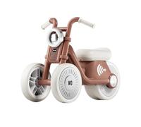Trottinette Tricycle for Enfants sans pédales, Roues silencieuses, phares, draisienne, Jouet, Cadeaux d'anniversaire, Premier vélo Voiture Twist(Brown)