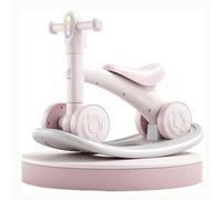 Trottinette Vélo d'équilibre 2 en 1, Roues silencieuses, Planche d'équilibre détachable, Ensemble de Jouets for Jeu intérieur et extérieur Voiture Twist(Roze,with Rocking Board)