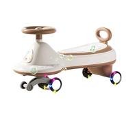 Trottinette Voiture pivotante for Enfants avec Roues Lumineuses colorées, for garçons et Filles à partir de 2 Ans Voiture Twist(Brown)