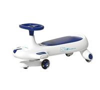 Trottinette Voiture pivotante for Enfants, Jouets à enfourcher for intérieur et extérieur, Roues silencieuses, lumières et Musique, Anti-retournement Voiture Twist(Blauw)