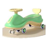Trottinette Voiture Wiggle for Enfants, Jouet à Monter, balançoire, Roue silencieuse en polyuréthane, Anti-retournement, avec Corde de Traction, à partir de 3 Ans Voiture Twist(Groen)