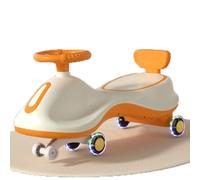 Trottinette Voiture Wiggle for Enfants, Jouet à Monter, balançoire, Roue silencieuse en polyuréthane, Anti-retournement, avec Corde de Traction, à partir de 3 Ans Voiture Twist(Geel)