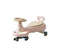 Trottinette Wiggle Car for Enfants, balançoire avec Roues Clignotantes, Jouet d'intérieur et d'extérieur for Enfants de 3 Ans et Plus Voiture Twist(Roze)