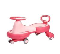 Trottinette Wiggle Car Ride on Toy, Voiture pivotante torsadée avec Roues en PU Flashy for intérieur et extérieur, garçons et Filles de 3 Ans et Plus Voiture Twist(Roze)