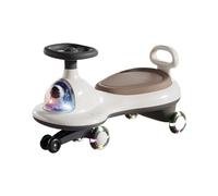 Trottinette Wiggle Voiture avec Rangement sous Le siège, Jouet, Roues Clignotantes silencieuses, Musique et lumières, for garçons et Filles Voiture Twist(Brown)