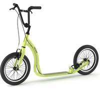 Trottinette Yedoo Friday Alloy - pour adultes et adolescents, jusqu'à 150 kg, avec pneus gonflables 16/16 et guidon réglable Vert