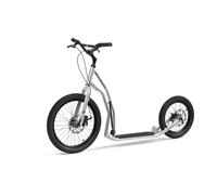 La Trottinette Yedoo Mezeq pour Adultes (jusqu'à 150 kg), Trottinette Tout-Terrain (pneus 20"/16") avec béquille et Guidon réglable, cani-Trottinette avec Freins à Disque.