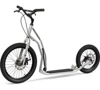 La Trottinette Yedoo Mezeq pour Adultes (jusqu'à 150 kg), Trottinette Tout-Terrain (pneus 20"/16") avec béquille et Guidon réglable, cani-Trottinette avec Freins à Disque.