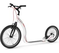 Trottinette Yedoo Rodstr Alloy - pour adultes et adolescents, jusqu'à 150 kg, avec pneus gonflables 20/16 et guidon réglable Blanc