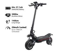 Trottinettes électriques ROVORON Original S7 5000W à double moteur 84V 37.1Ah 100km/h avec déverrouillage par application, suspension réglable, pliable, pour les trajets quotidiens des adultes S7
