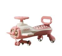 trottinettes Les Enfants montent en Voiture, en Avion, avec lumière Musicale et Roue Flash silencieuse, for véhicule Jouet intérieur/extérieur vélos Enfants(Roze)