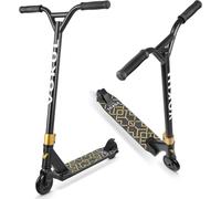 Trottinettes VOKUL S2 Pro pour enfants de 6 à 12 ans | Trottinette de cascade colorée pour débutants adolescents | Trottinette de trick pour cascades de BMX Freestyle (Or)