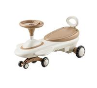 trottinettes Wiggle Car avec lumières et Musique for Enfants, Voiture pivotante for garçons et Filles à partir de 3 Ans, véhicule Jouet intérieur/extérieur vélos Enfants(Brown,Sliding Type)