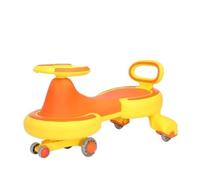 trottinettes Wiggle Car Ride on Toy, Voiture pivotante torsadée avec Roues en PU Flashy for intérieur et extérieur, garçons et Filles de 3 Ans et Plus vélos Enfants(Oranje)