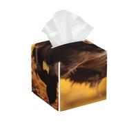 Trotting Boîte à mouchoirs carrée avec revêtement plat Motif empreintes de pattes