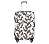 Trotting Housse de protection pour bagages de voyage lavable Motif empreintes de pattes de retrievers, blanc, Medium
