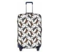 Trotting Housse de protection pour valise à roulettes avec revêtement plat Motif pattes de Retrievers 45,7 à 81,3 cm, blanc, L