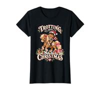 Trotting in to Christmas Horse Riding Gingerbread T-Shirt