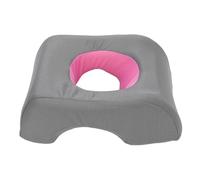 Trou Central moulé Portable Face, Salon de beauté Salon Home Support du Cou, pour la Famille, les Voyages, 28x21x10cm, Fibre de Polyester, Idéal pour le Spa, Sommeil Sujet (Gris