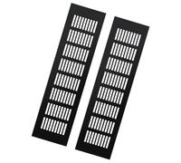 Trou d'aération respirant en alliage, 2 pièces grilles de Ventilation noires, grille de refroidissement d'échappement de Ventilation d'échappement d'armoire à chaussures en maille respirante en alliag