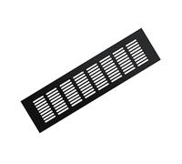 Trou d'aération respirant en alliage, Couvercle de ventilation d'armoire noir en alliage d'aluminium, grille de refroidissement d'échappement de Ventilation d'armoire à chaussures largeur 80 Mm(50x350