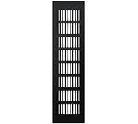 Trou d'aération respirant en alliage, Couvercle de ventilation en alliage d'aluminium de 80 mm de large, maille respirante, armoire noire(80x350mm)