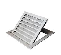 Trou d'aération respirant en alliage, Grilles de ventilation, grille d'aération en alliage d'aluminium, sorties d'air, volet d'unité extérieure de climatisation(Style B (hole opening,200x200 mm)