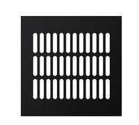 Trou d'aération respirant en alliage, Largeur de ventilation rectangulaire en alliage d'aluminium, échappement de Ventilation for armoire à chaussures de garde-robe de 7.87 pouces(Black,200x350mm)