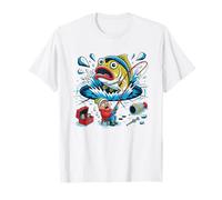Trou dans La Glace Lac Gelé Pêche sur T-Shirt
