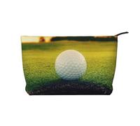 Trou de Balle de Golf,Trousse de Toilette en Velours côtelé, Trousse de Maquillage Portable pour Les Voyages