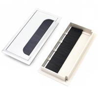 Trou de câble, passe-câble de bureau en PP | Pas de couleur 2 pièces taille 16x8 cm Scénario d'utilisation : gestion des câbles de bureau