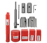 Trou en béton Kit de scie du trous de trous de trous de trousque bit de forage SDS plus Shank 30 mm 40 mm 50 mm 65 mm pour le ciment de brique de ciment de ciment de ciment
