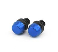 Trou rétroviseur Moto vis Pour MSX125 GROM Accessoires Pour Motos Vis À Tête Creuse En Aluminium CNC Boulons Caches Pour Rétroviseurs(Blueno logo)