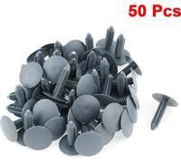 Trou Universel Gris Rivet en Plastique Boucle Ronde Fastener 7 x 31mm 50 Pcs