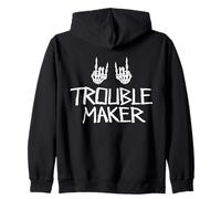 Troublemaker Squelette Rock on Punk Rebel Garçons Filles Enfants Sweat à Capuche