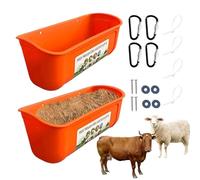 Trough Chicken Feeder | 2 pièces de grande capacité Pas de mangeoires de poulet et d'aqueers | Récipient d'alimentation de bétail avec clip, bétail que la dépression pour chiens, maia