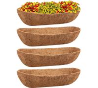 Trough Doublures De Rechange En Fibre De Coco Naturelle Pour Jardinières,Paniers De Fenêtre,Garde-Corps (4,24inch)