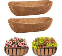 Trough Doublures De Rechange En Fibre De Coco Naturelle Pour Jardinières,Paniers De Fenêtre,Garde-Corps (2,30inch)