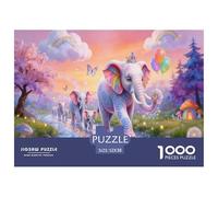 Troupeau d' éléphants Puzzle 1000 Pièces Adultes intéressant Puzzles 1000 Pièces Jeu De Team Building Cadeau 52x38cm/1000pcs