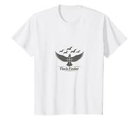Troupeau de Chasse Colombe - Aventure d'observation des Oiseaux T-Shirt, Enfant, Blanc, 3 Ans