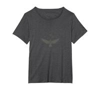 Troupeau de Chasse Colombe - Aventure d'observation des Oiseaux T-Shirt, Femme Grandes Tailles, Chiné Foncé, 5X