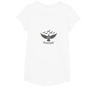 Troupeau de Chasse Colombe - Aventure d'observation des Oiseaux T-Shirt, Fille, Blanc, S