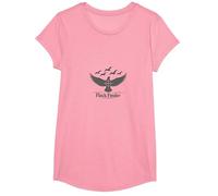 Troupeau de Chasse Colombe - Aventure d'observation des Oiseaux T-Shirt, Fille, Rose, S
