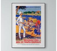 Troupes coloniales Reproduction Affiche Poster Format Size 50X70 cm Papier 300 GR-Vente du fichier numérique HD Possible Nous Consulter.(Boutique : affichevintage.FR)