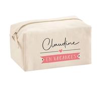 Trouse Multifonction Claudine en Vacances | Trousse Scolaire Maquillage Idée Cadeau Collègue Noël Anniversaire | Trousse pour Fournitures Scolaires et de Bureau