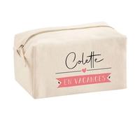Trouse Multifonction Colette en Vacances | Trousse Scolaire Maquillage Idée Cadeau Collègue Noël Anniversaire | Trousse pour Fournitures Scolaires et de Bureau