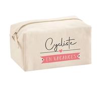 Trouse Multifonction Cycliste en Vacances | Trousse Scolaire Fournitures Bureau Maquillage Idée Cadeau Collègue Noël Anniversaire