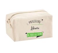 Trouse Multifonction Meilleure Libraire de Tous Les Temps | Trousse Scolaire Fournitures Bureau Maquillage Idée Cadeau Collègue Noël Anniversaire