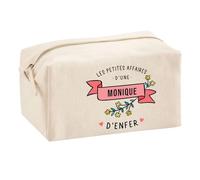 Trouse Multifonction Monique Les Affaires d'Enfer | Trousse Scolaire Fournitures Bureau Maquillage Idée Cadeau Collègue Noël Anniversaire